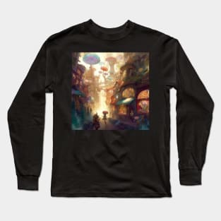 Steampunk London in the World of Fairy Long Sleeve T-Shirt